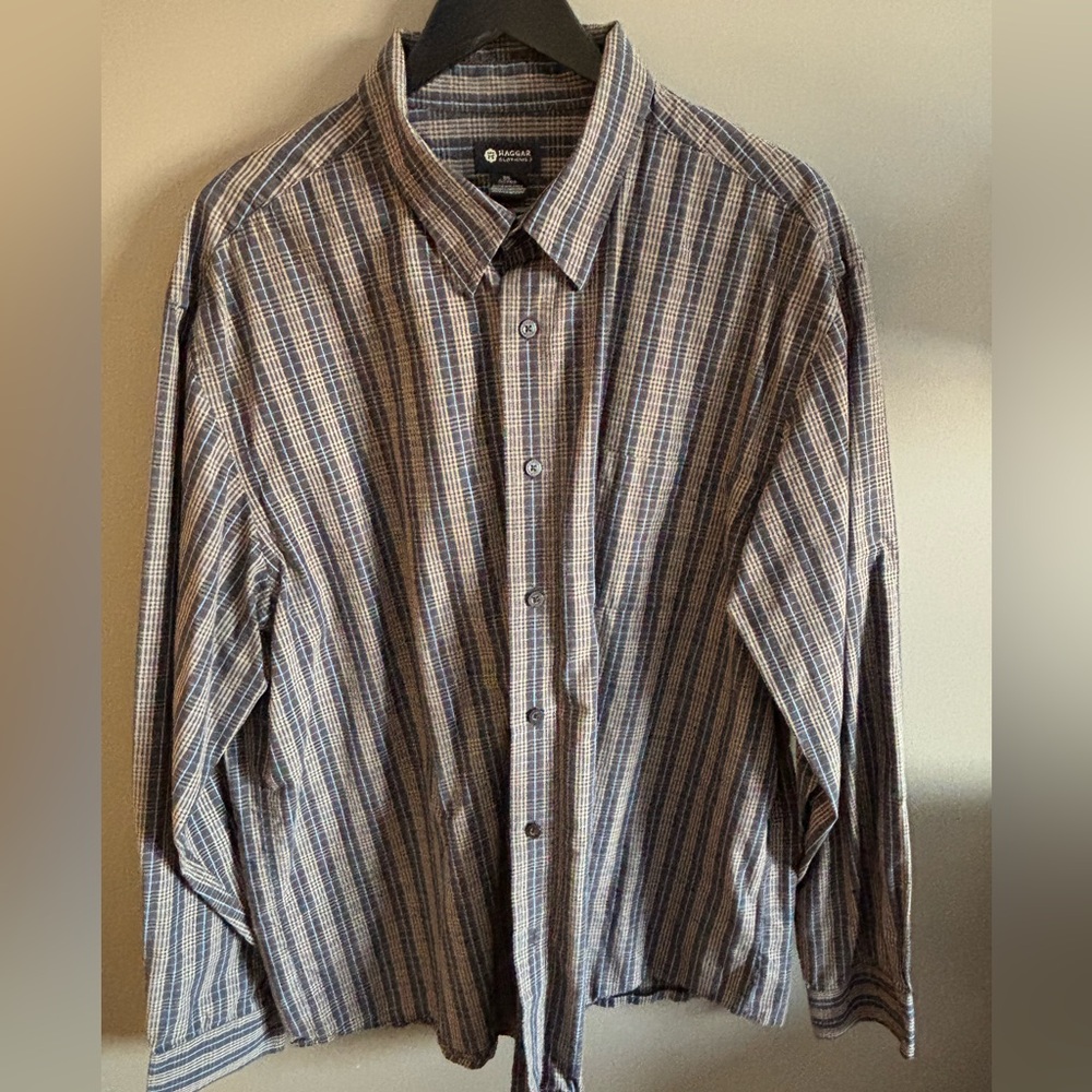 Men’s brown check shirt. 2XL